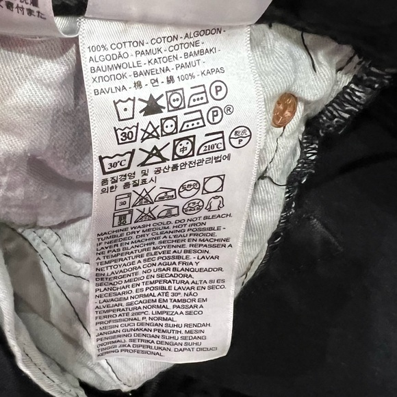 Levi's 501 Black Button Fly Jeans Size 42 x 30 Men's - Picture 5 of 6